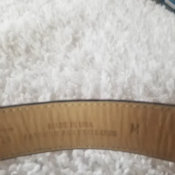 Talbots Black Leather Belt Squirrel Buckle M - Picture 5 of 6